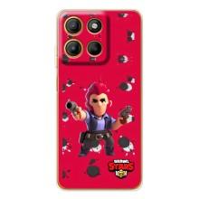 Бампер (ТПУ) с принтом Brawl Stars на Мото Г86 Павер (Кольт на красном)