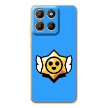 Бампер (ТПУ) с принтом Brawl Stars на Мото Г86 Павер (Значок)