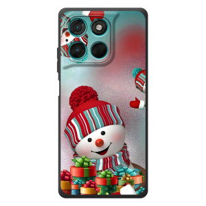 Чехлы на Новый Год Motorola MOTO G86 Power – Снеговик в шапке