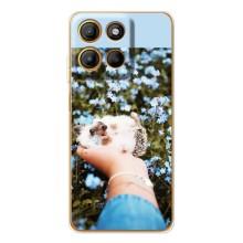 Чехлы с изображением разных животных для Motorola MOTO G86 Power (Ежик на руках)