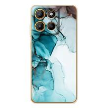 Чехол для Мото Джи86 Павер - с принтом (Дизайнерские) (AlphaPrint) (Бирюзовый мрамор)