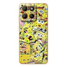 Чехол Губка Боб для Мото Джи86 Павер (Эмоции Спанч Боба)