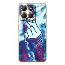 Чохол з принтом для Motorola MOTO G86 Power (AlphaPrint - Знак сердечка) (Радужне серце)