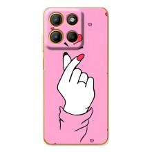 Чехол с принтом для Motorola MOTO G86 Power (AlphaPrint - Знак сердечка)