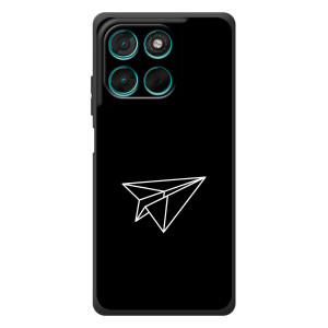Чохол з картинками на чорному фоні для Motorola MOTO G86 Power – Літак