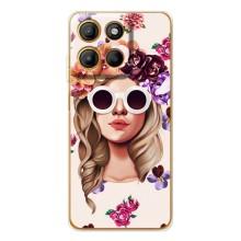 Чехол с картинкой Модные Девчонки Motorola MOTO G86 Power – Девушка в очках