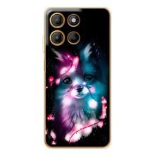 Чехол с Лисичкой для Motorola MOTO G86 Power (Черная Лиса)