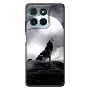 Чохол з Вовком на Motorola MOTO G86 Power – Вовк і місяць