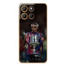 Чехол с футболистом Ламин Ямаль Motorola MOTO G86 Power (Ямал с кубком)
