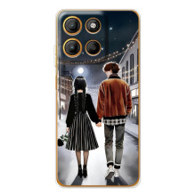 Чехол с дизайном Венздей 2 на Motorola MOTO G86 Power – Уэнсдей и Тайлер