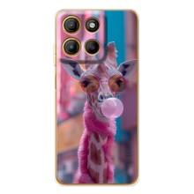 Чехол с принтом стильные животные для Мото Джи86 Павер (Стильный жирав)