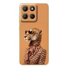 Чехол с принтом стильные животные для Мото Джи86 Павер (Стильный леопард)