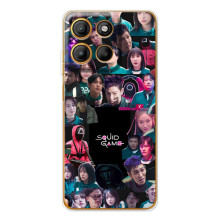 Чехол Гра в кальмара для Motorola MOTO G86 Power – Коллаж игры кальмара