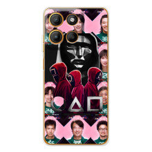 Чехол Гра в кальмара для Motorola MOTO G86 Power – Персонажи игры кальмара