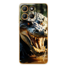 Чехол с картинкой «Хищники» для Motorola MOTO G86 Power – Крокодил