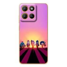 Силиконовый Чехол на Motorola MOTO G86 Power с картинкой Brawl Stars – Персонажи в закате