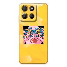 Силиконовый бампер с принтом (ПАТРИОТ) для Motorola MOTO G86 Power (Патриотка)
