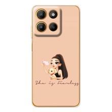Силиконовый Чехол на Motorola MOTO G86 Power с картинкой Стильных Девушек – С собакой