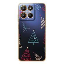 Зимні Чохли для Мото Джі85 Павер - прозорий фон (Різдвяні ялинки)