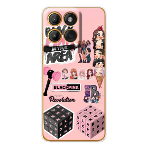Чехлы с картинкой для Motorola MOTO G86 – BLACK PINK коллаж