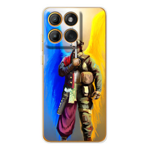 Чохол з картинкою (Патріотичний КОЗАК) на Motorola MOTO G86 – КОЗАК  з крилами