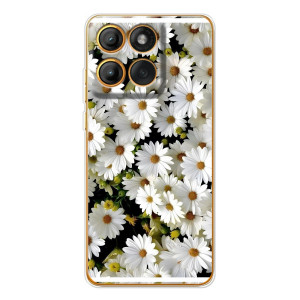 Чехол с ромашками на Motorola MOTO G86 – Рамка в ромашках