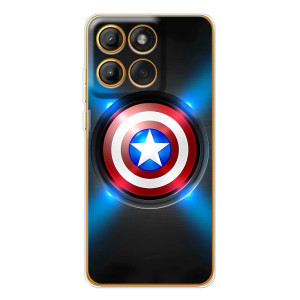 Чехол с Щитом Капитана Америки на Motorola MOTO G86 – Яркий Щит Капитана