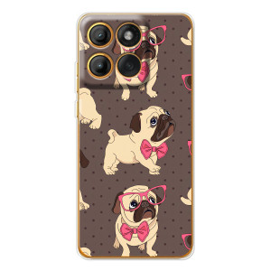 Чехол (ТПУ) Милые собачки для Motorola MOTO G86 (Собачки Мопсики)