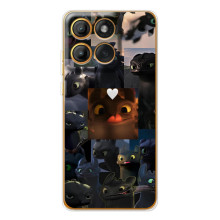 Чехол как приручить дракона на Motorola MOTO G86 – Дракон коллаж