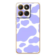 Чехол с принтом коровы на Мото Джи86 (Фиолетовый принт)