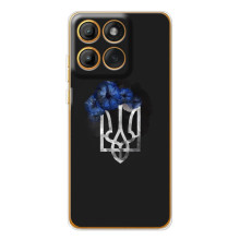 Чохол з українським гербом на Motorola MOTO G86 – Герб з квіткою