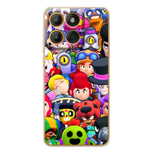Силиконовый Чехол на Motorola MOTO G86 с картинкой Brawl Stars – Персонажи