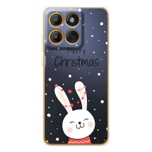 Зимние Чехлы для Мото Джи86 - прозрачный фон (Рождественский заяц)