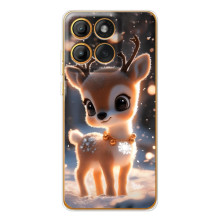 Яркий чехол для Motorola MOTO G86 с Зимними Оленятами – Оленёнок
