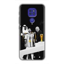 Чохли для Motorola MOTO G9 Play (Leo чемпіон) (AlphaPrint) (Мессі коронований)