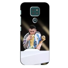 Чехлы Лео Месси Аргентина для Motorola Moto G9 Play (Кубок Мира)