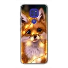 Чохли з картинкою Лисичка для Motorola MOTO G9 Play (VPrint) (Лисичка в гірляндах)