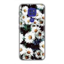 Чехол с картинкой (Стильные) для Мото G9 Плей - (AlphaPrint) (Ромашки)