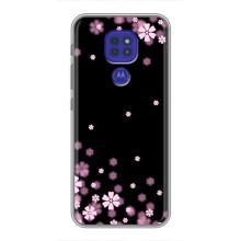 Чохол для Моторола МОТО Г9 Плей - з принтом (Дизайнерські) (AlphaPrint) (Квіти маленькі)