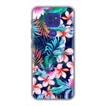 Чохол для Моторола МОТО Г9 Плей - з принтом (Дизайнерські) (AlphaPrint) (Мальовничі квіти)