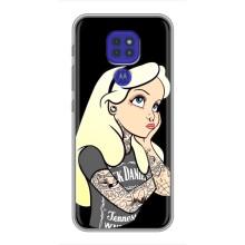 Чехол с печатью для Motorola MOTO G9 Play - (Мода) (AlphaPrint) – Девочка в тату