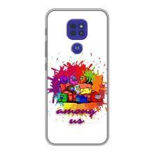 Чохли Амонг Ас для Motorola MOTO G9 Play (AlphaPrint) (Яскравий АмонгАс)