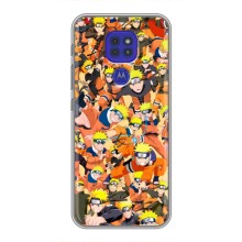 Чехлы с принтом Наруто на Motorola MOTO G9 Play (Коллаж Наруто)