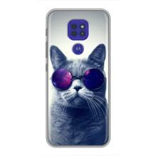 Чехол с принтом для Motorola MOTO G9 Play (AlphaPrint) Модные коты (Стильный кот)