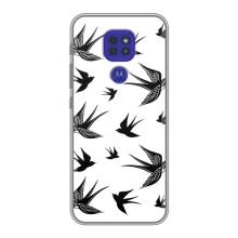 Чохол з пташками на Motorola MOTO G9 Play (VPrint) (Ластівки)