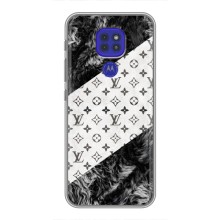 Чохол Стиль Louis Vuitton на Motorola MOTO G9 Play (LV на білому)