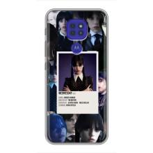 Чохли Венсдей на Motorola MOTO G9 Play Уенсдей (AlphaPrint) (колаж Венздей)