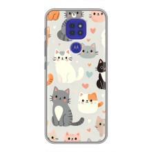 Чехол с рисунком кот на Motorola MOTO G9 Play – Коллаж котов