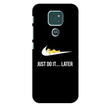 Силиконовый Чехол на Motorola MOTO G9 Play с картинкой Nike – Later