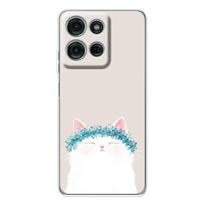 Чехол на тематику: Коты для Motorola Moto G96 5G – Белый котик